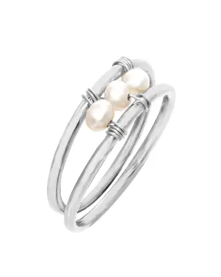 Elana Pearl Ring | Metal Color: Silver | Size: 5