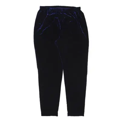 KATHIE LEE COLLECTION Velvet Trousers Blue Regular Mom Womens W28 L28