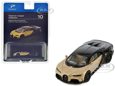 Bugatti Chiron Supersport Silk Gold Metallic and Nocturne Black \
