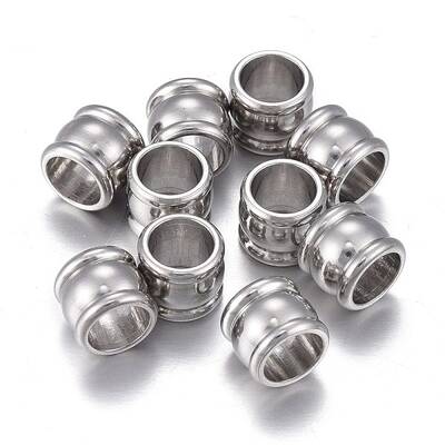 Non-Tarnish 201 Stainless Steel European Beads