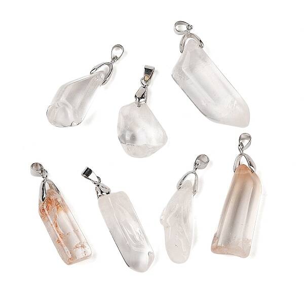 Natural Quartz Crystal Pendants