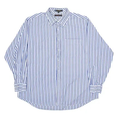TOMMY HILFIGER Mens Shirt Blue Striped Long Sleeve 2XL