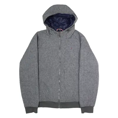 TOMMY HILFIGER Mens Shell Jacket Grey Hooded M
