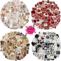 【Summer Turn-Up】PRSTINCOL 240 Pcs Compact Durable Vintage Aesthetic Stickers for Scrapbooks Water Bottles Skateboard Note...