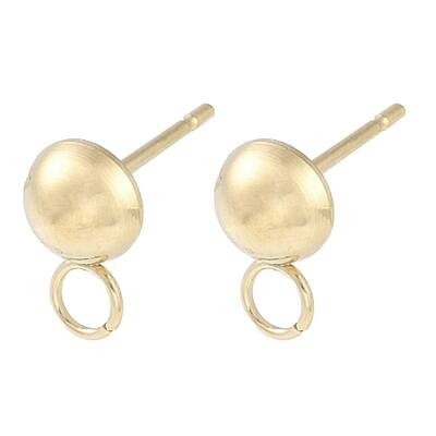 Ion Plating(IP) 304 Stainless Steel Stud Earring Findings