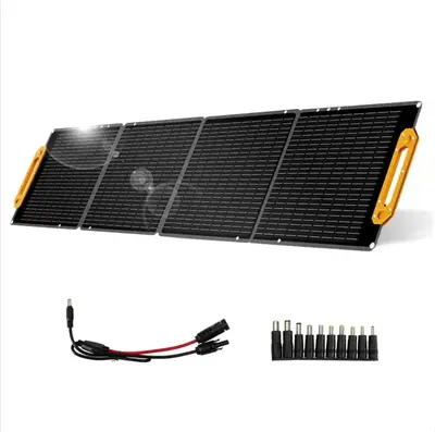 100W Foldable Solar Panel kit with Controller,Portable Solar Charger for Portable Power Station,Phone,Laptop,with M-C4 to DC5...
