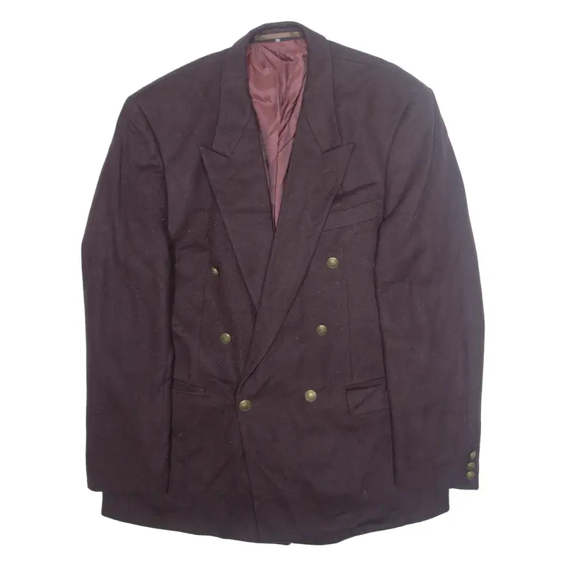 Mens Blazer Jacket Brown Wool L