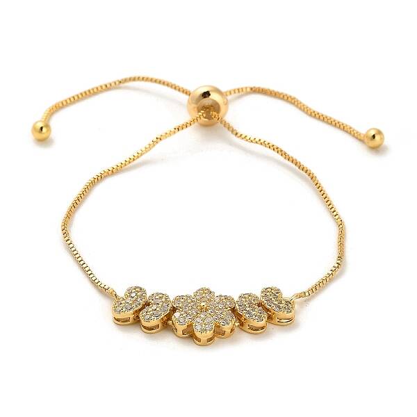 Cubic Zirconia Link Slider Bracelets