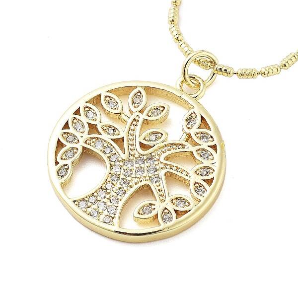 Brass Micro Pave Clear Cubic Zirconia Pendant Necklaces for Women