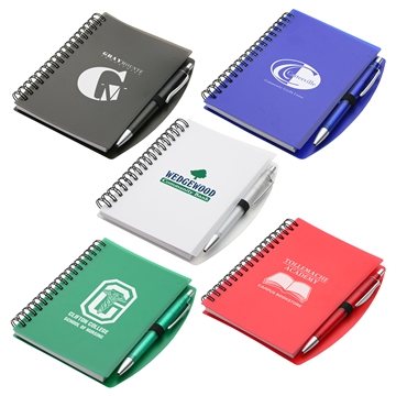 150 Customized Hardcover Notebook & Pen Set - Vinyl Cover