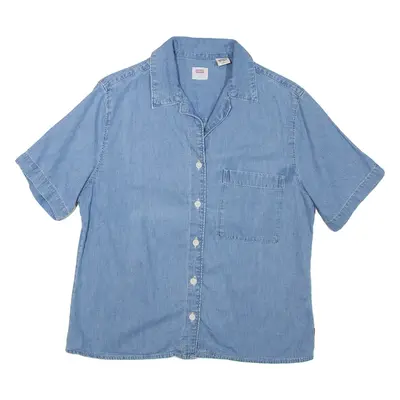 LEVI'S Womens Denim Shirt Blue S