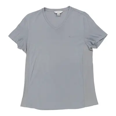 Calvin Klein V-neck T-Shirt - Small Grey Cotton