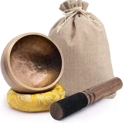 3pcs/set Handmade Meditation Sound Bowl, Yoga, Meditation, Positive Thinking & Stress Relief Instrument Bowl Set