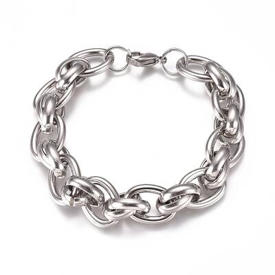 Tarnish Resistant Unisex 304 Stainless Steel Chain Bracelets