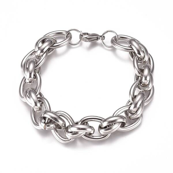 Tarnish Resistant Unisex 304 Stainless Steel Chain Bracelets