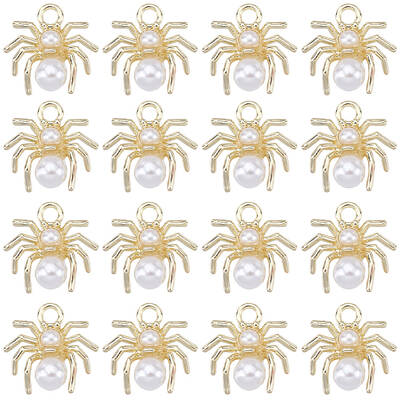 30Pcs Alloy Jewelry Acrylic Pendants