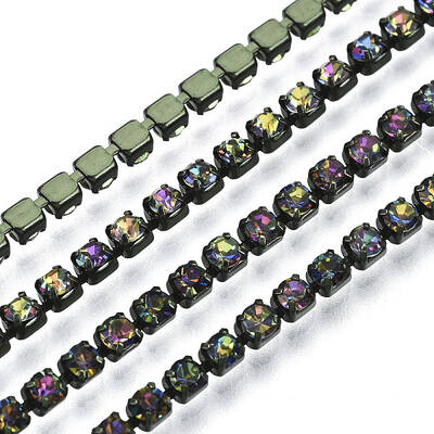 Electrophoresis Iron Rhinestone Strass Chains