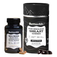 BetterAlt Endless Energy Duo | Himalayan Shilajit Resin Gummies & Sea Moss Capsules | Supports Energy & Stamina | Lab-tested ...
