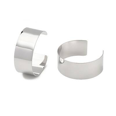 Brass Plain Wide Cuff Bangles