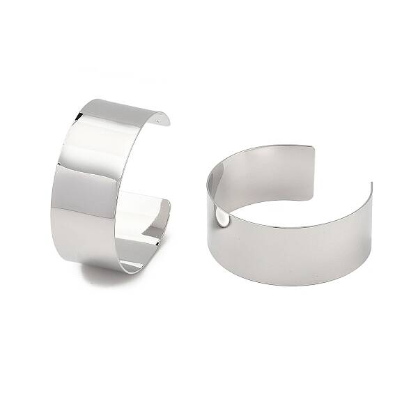 Brass Plain Wide Cuff Bangles