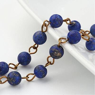 Handmade Natural Lapis Lazuli Beaded Chains