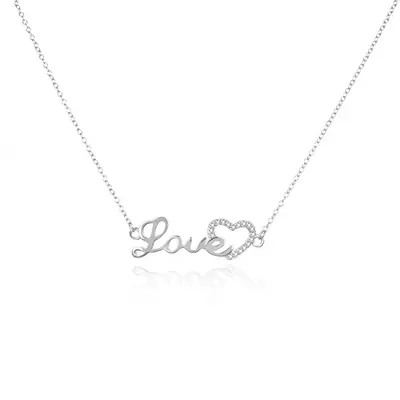 Agato Love Silver Necklace AGS1574/47