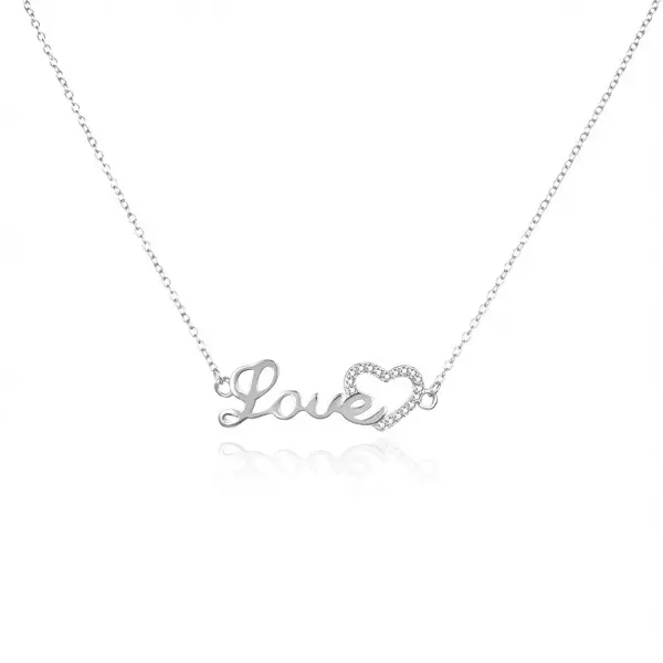 Agato Love Silver Necklace AGS1574/47