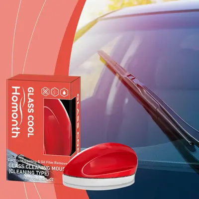 Car Oil Film Cleaning Brush,  Car Glass Oil Film Removal Brush, Rainy Day Anti-fog Cleaning Glass Brush, Suitable for All Car...