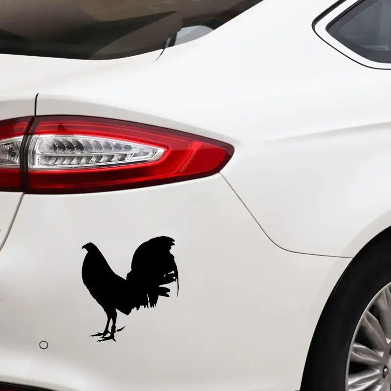 Car Decal, Funny Rooster Pattern Car Sticker, 1 Count Decorative Stickers Suitable for Car Styling Door and Window Decoration