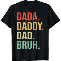 Comfort Cotton Short Sleeve T- Shirt Men Dada Daddy Dad Bruh Fathers Day Vintage Funny Father T-Shirt