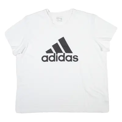 ADIDAS Mens T-Shirt White 2XL