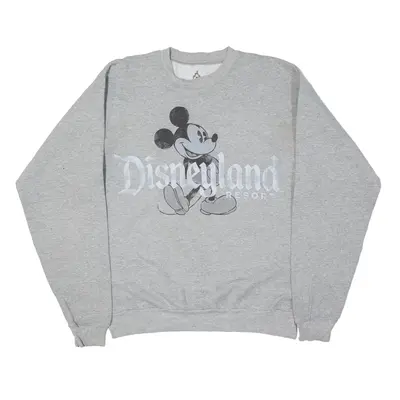 DISNEY Land Resort Hanes Sweatshirt Grey Mens M