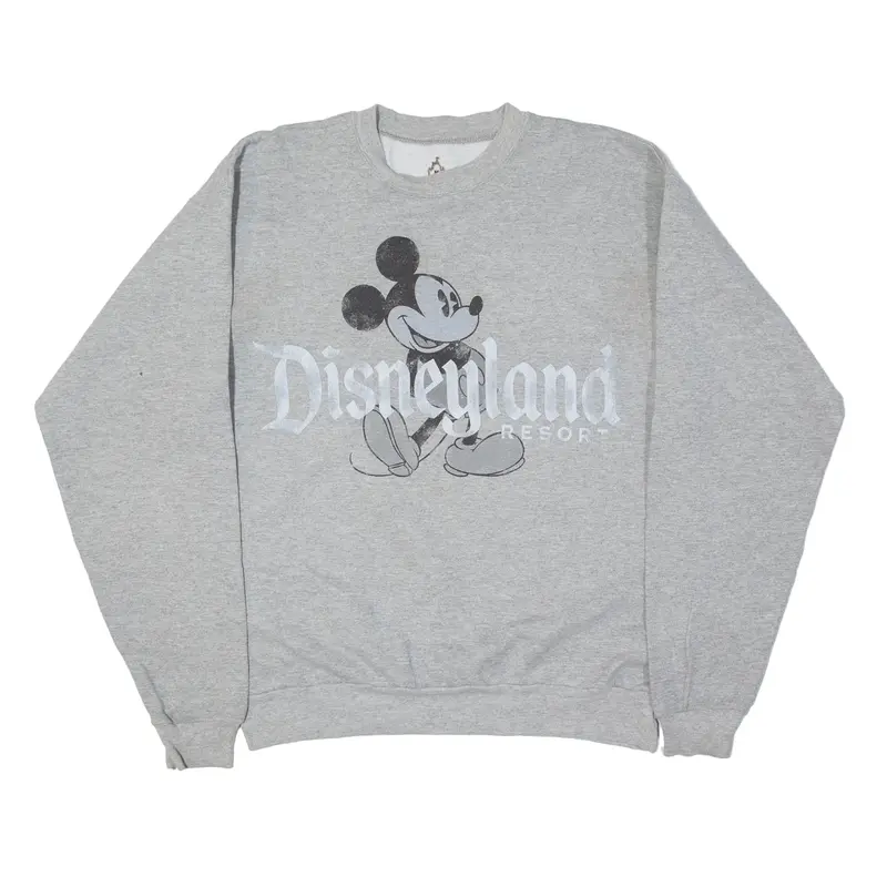 DISNEY Land Resort Hanes Sweatshirt Grey Mens M