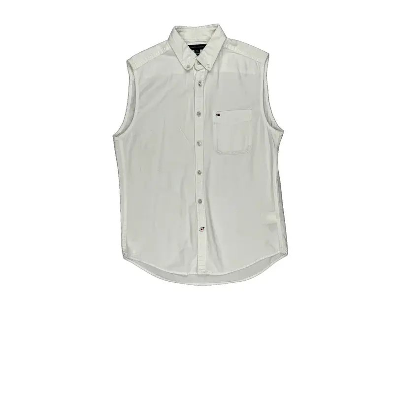 Tommy Hilfiger Slim Fit Blouse - Small White Cotton