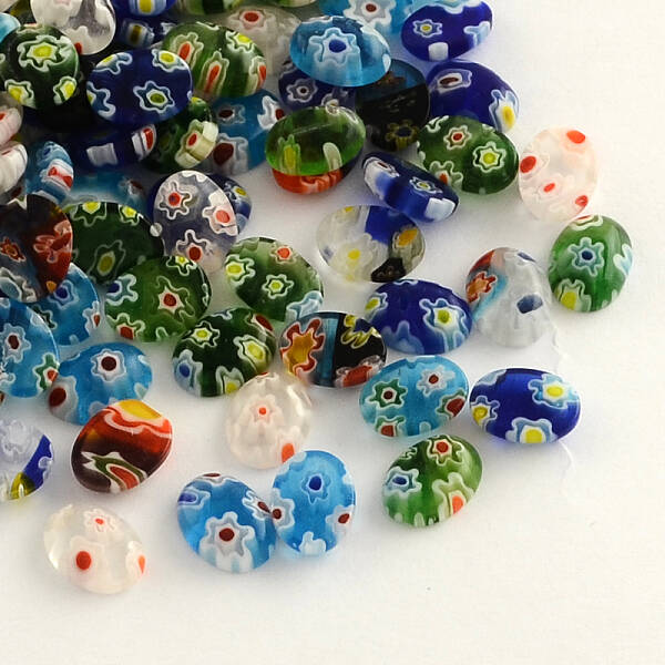 Handmade Millefiori Glass Cabochons