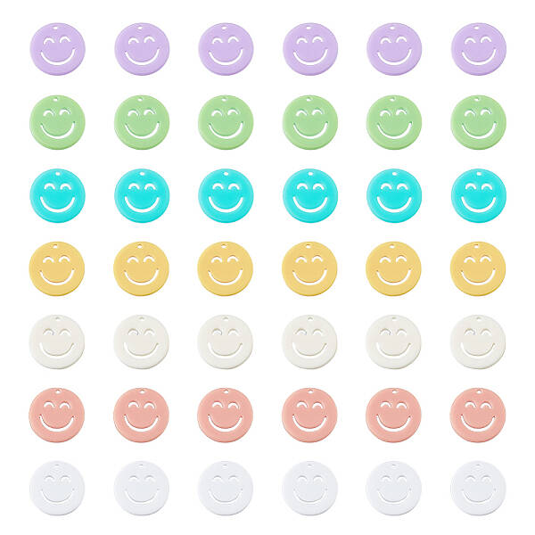 42Pcs 7 Colors Opaque Acrylic Pendants