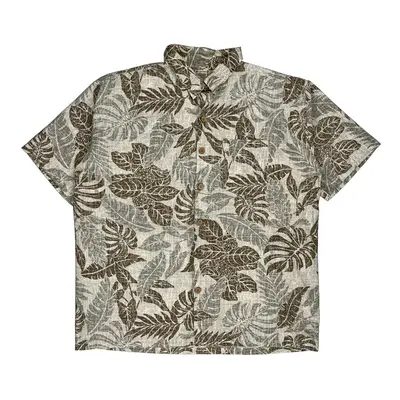 Maui Hawaiian Shirt - XL Brown Cotton