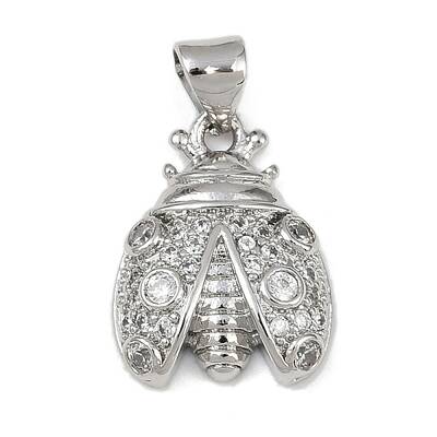 Brass Micro Pave Cubic Zirconia Pendants