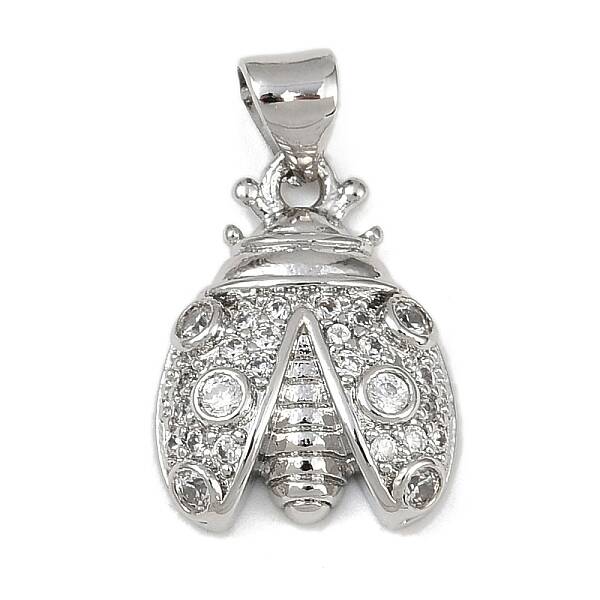 Brass Micro Pave Cubic Zirconia Pendants