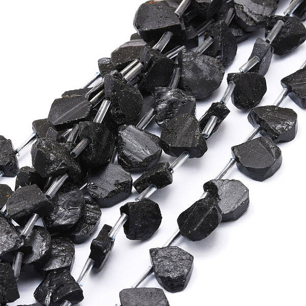 Natural Black Tourmaline Beads Strands