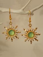 Sun Design Dangle Earrings, Fashionable Jewelry for Women, Trendy All-match & Exquisite Boho Style Jewelry for Birthday Gift