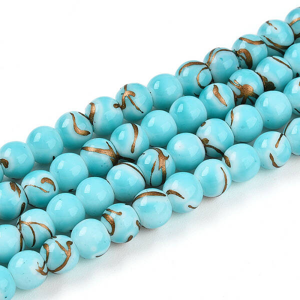Baking Painted Glass Beads Strands