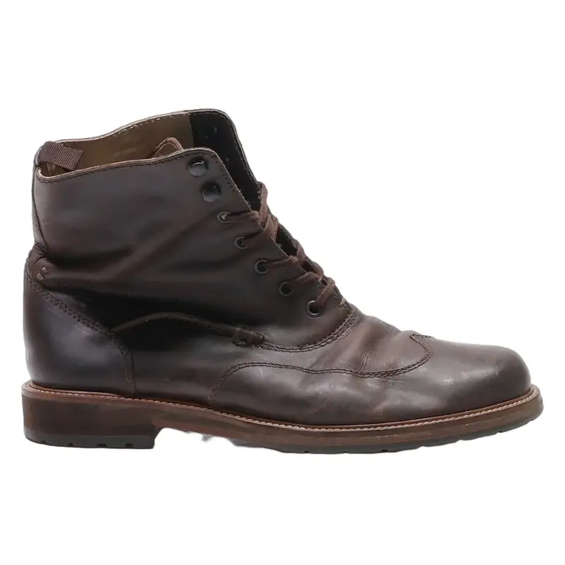 CLARKS Lace-Up Boots Brown Leather Mens UK 8.5