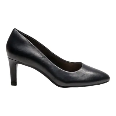 CLARKS Court Heels Black Leather Womens UK 3