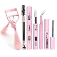 Eyelash Extension Tool Kit, Including Eyelash Bond and Seal, Remover, Curler, Brush, Tweezers for DIY Eyelash Use, Glam Gent...