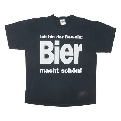 FRUIT OF THE LOOM Mens T-Shirt Black XL