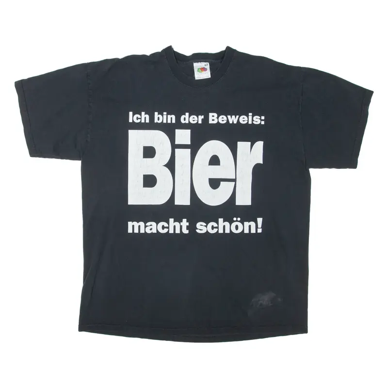 FRUIT OF THE LOOM Mens T-Shirt Black XL
