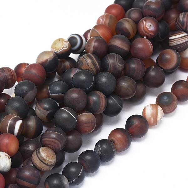 Natural Banded Agate/Striped Agate Beads Strands