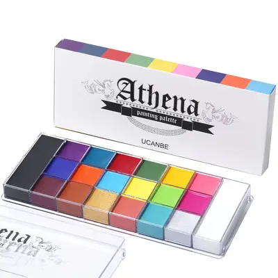 UCANBE Athena Face and Body Oil Paint Palette, Professional and Safe Non-Toxic Tattoo Halloween Special Effects Party Makeup ...