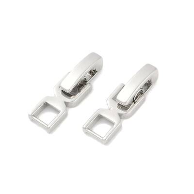 Rack Plating Brass Fold Over Clasps